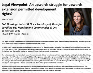 An upwards struggle for upwards extension permitted development rights