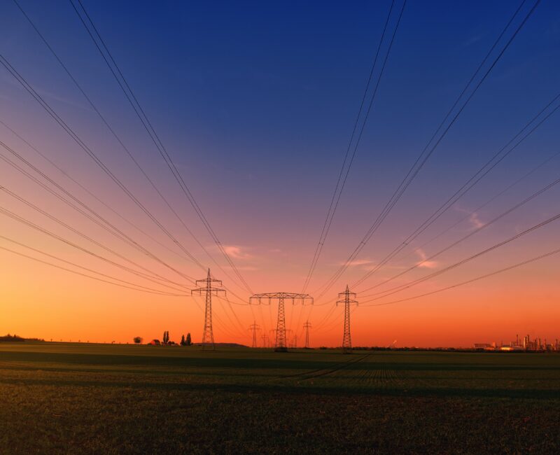 Sunset with Pylons